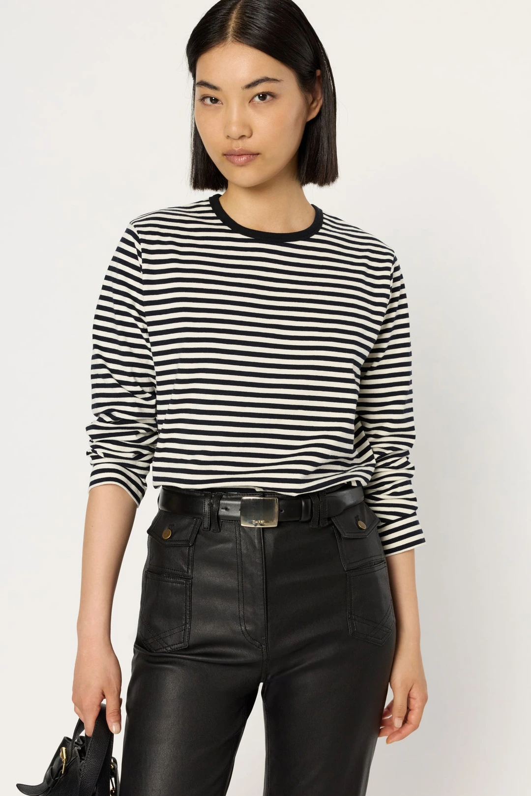 T-shirt à rayures en coton - HULIA - Ecru - 2