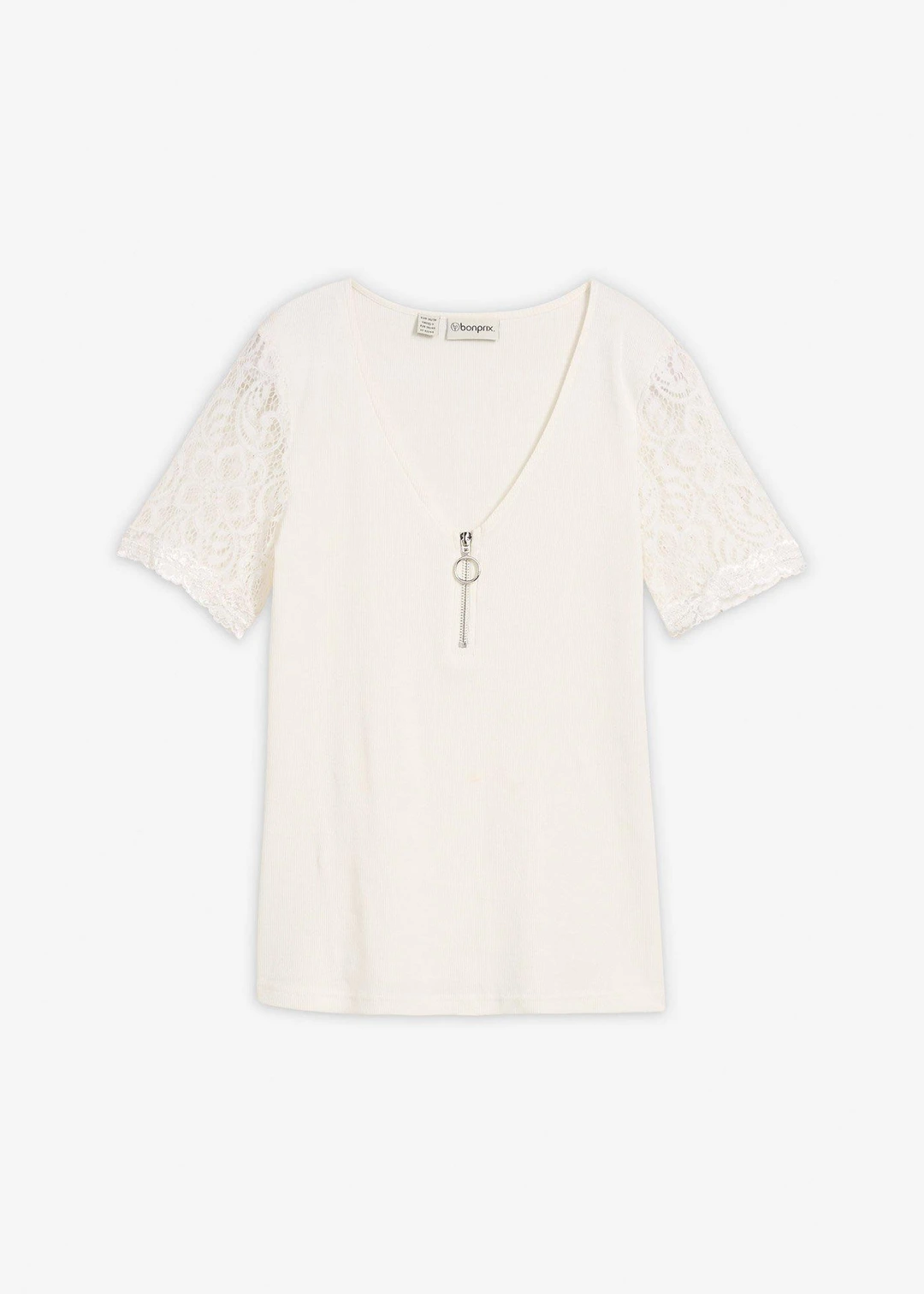 T-shirt en coton côtelé