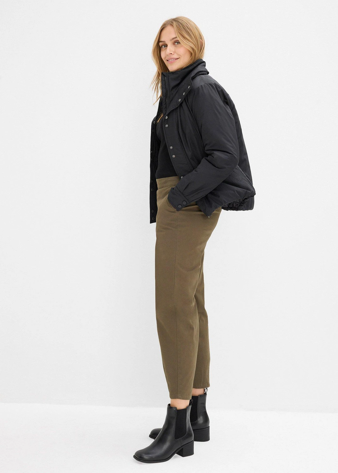 Pantalon à enfiler en coton élastiqué - 2