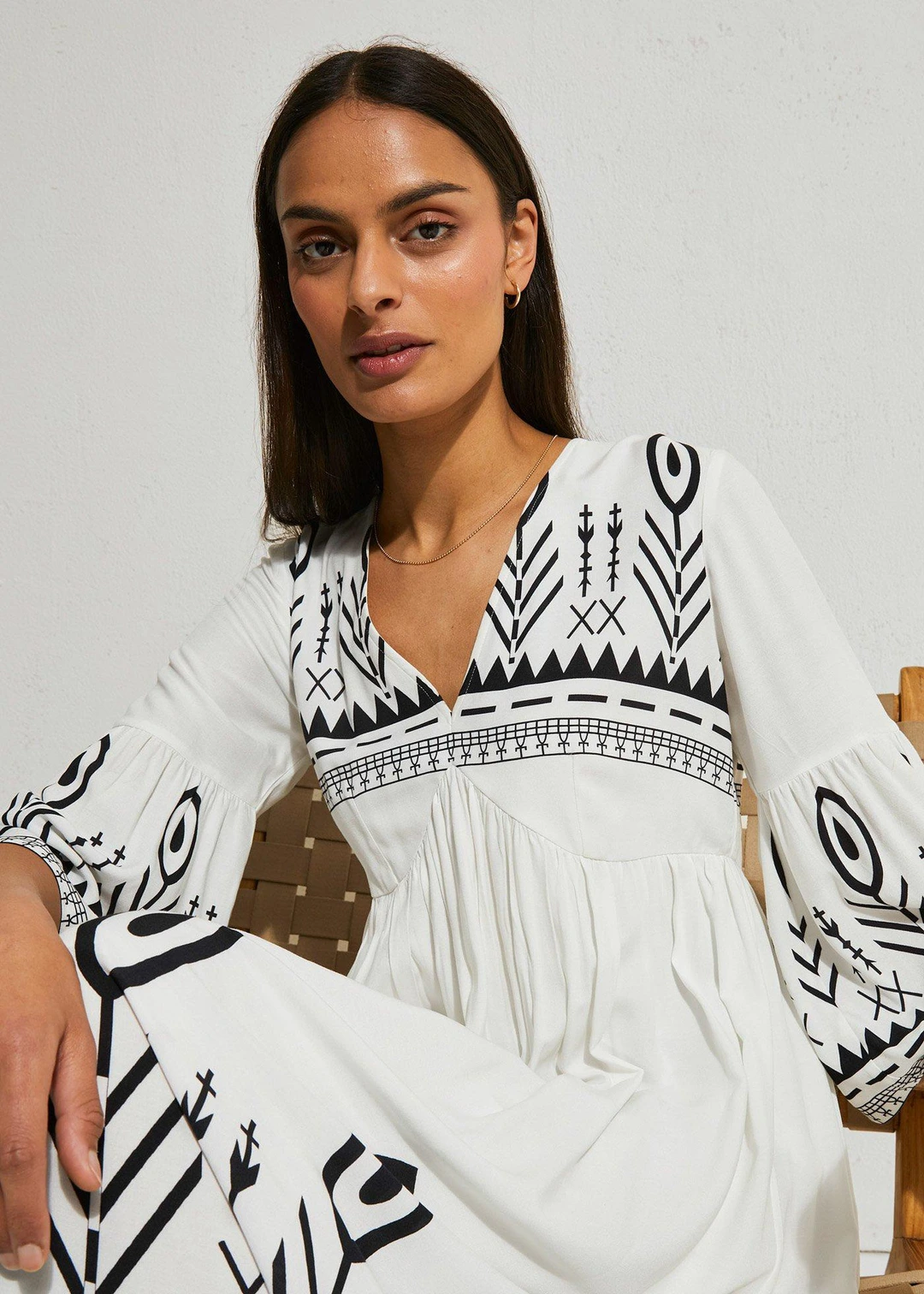 Robe midi en viscose fluide - 3