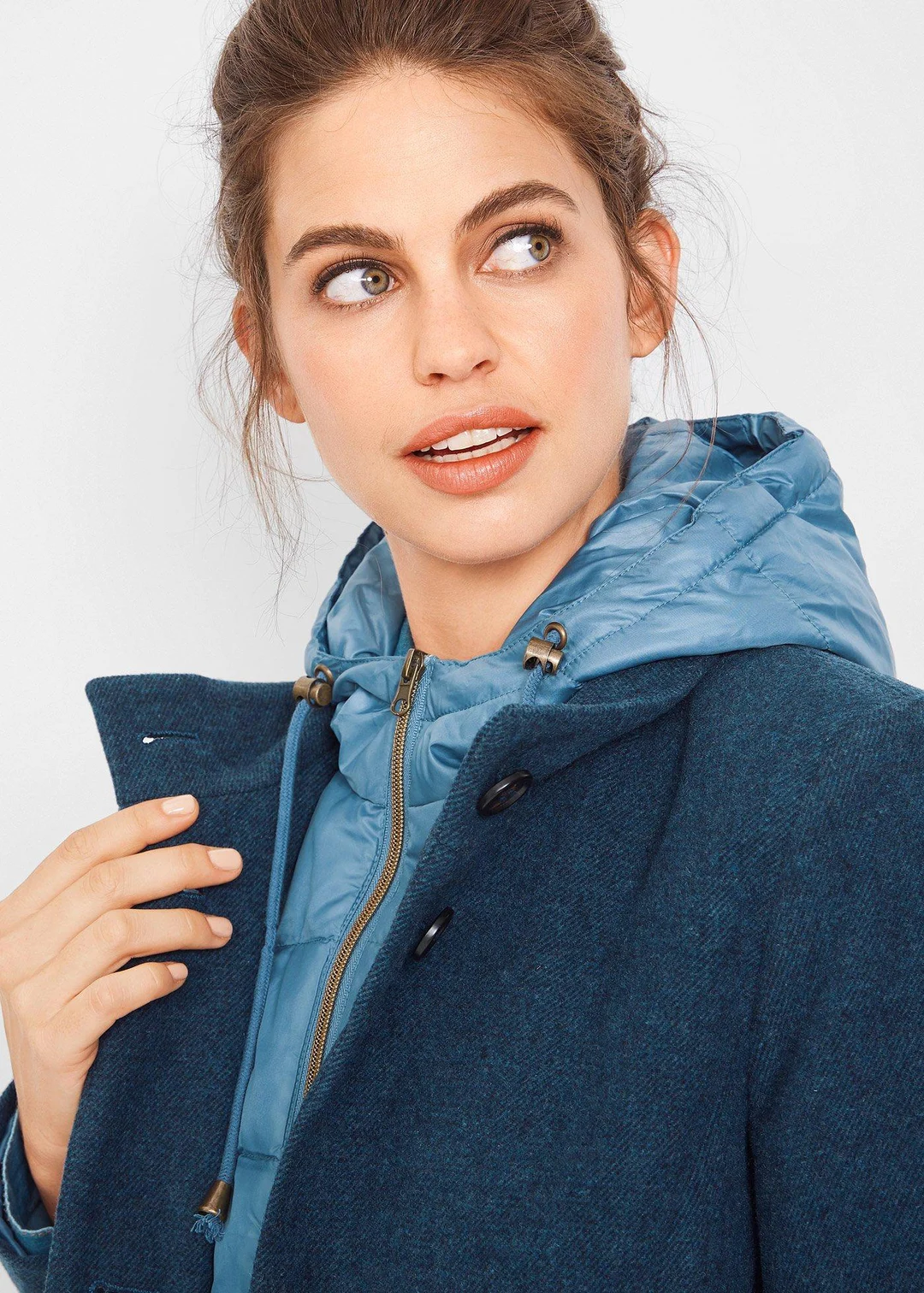 Manteau court d’hiver, style 2en1