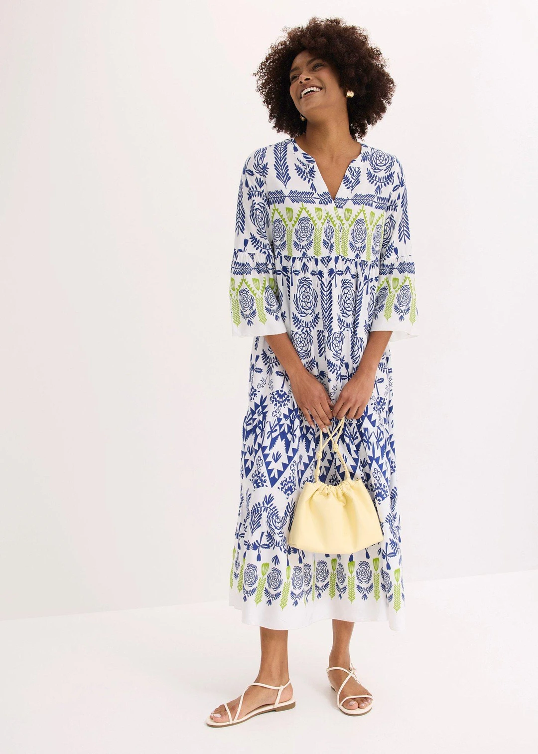Robe longue en viscose fluide