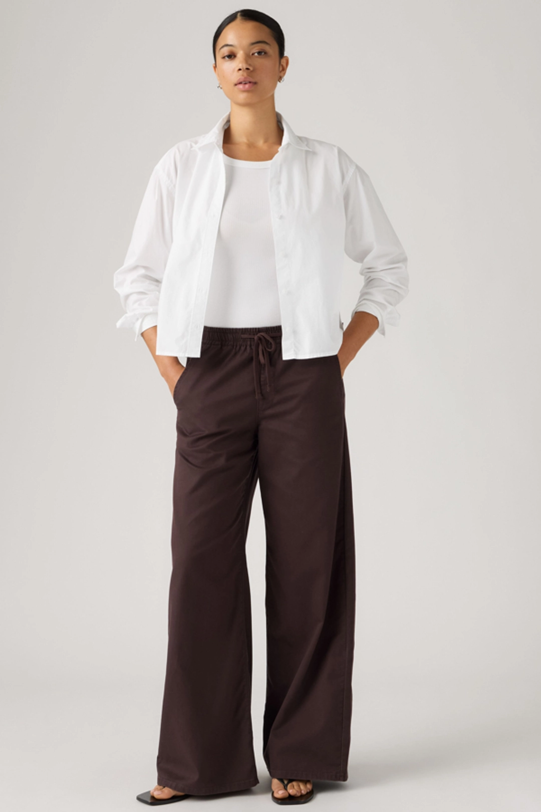 Levi's Essential Wide Leg Pants (Plus Size) - Femme - Beige / Travertine - XS