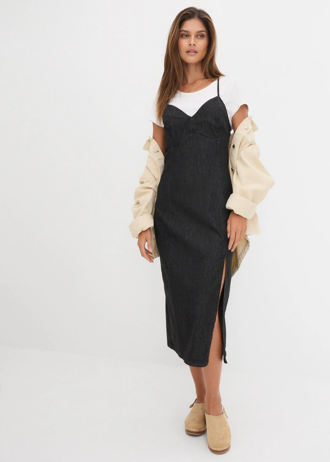 Robe en jean fendue