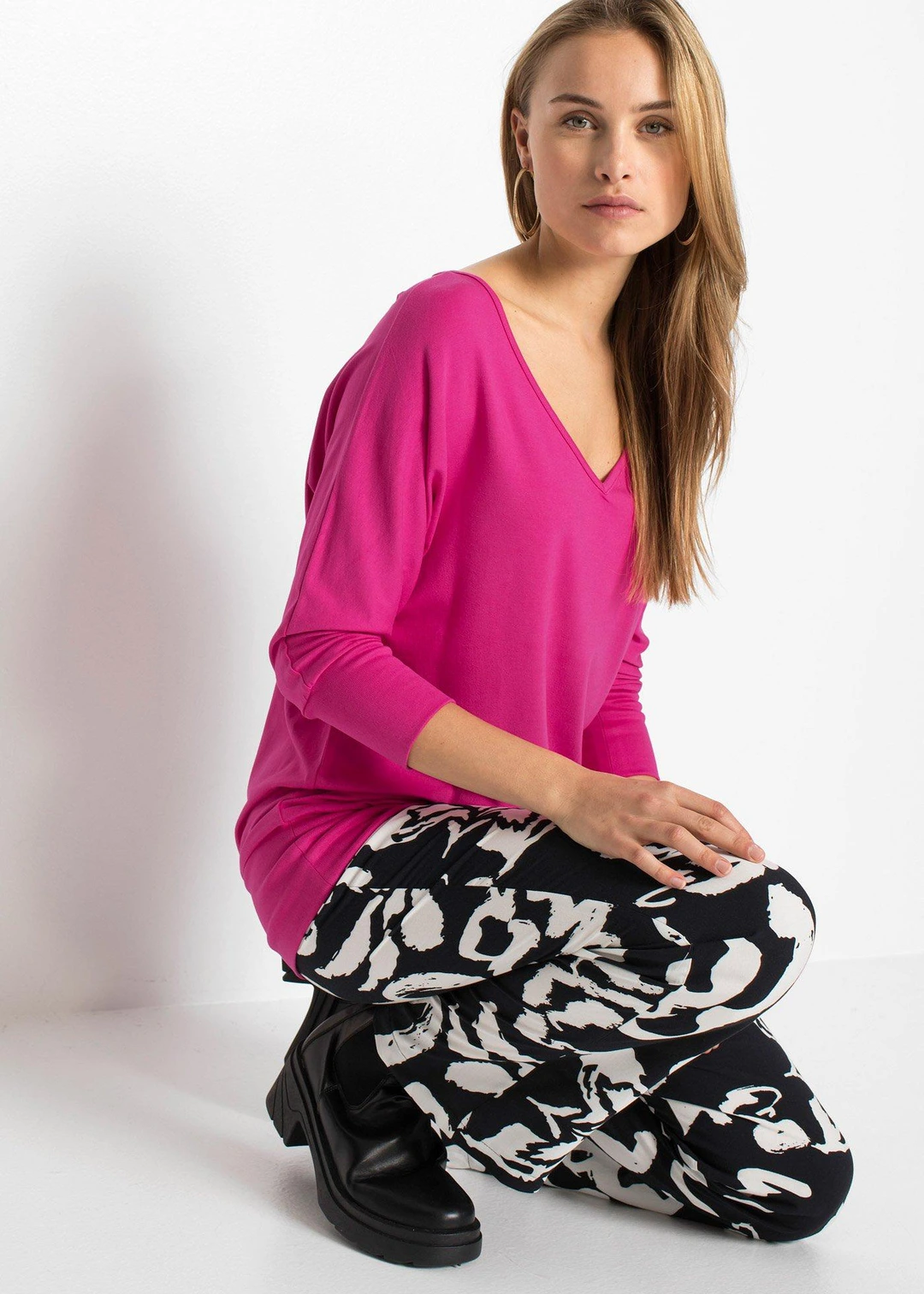 T-shirt oversize en viscose fluide