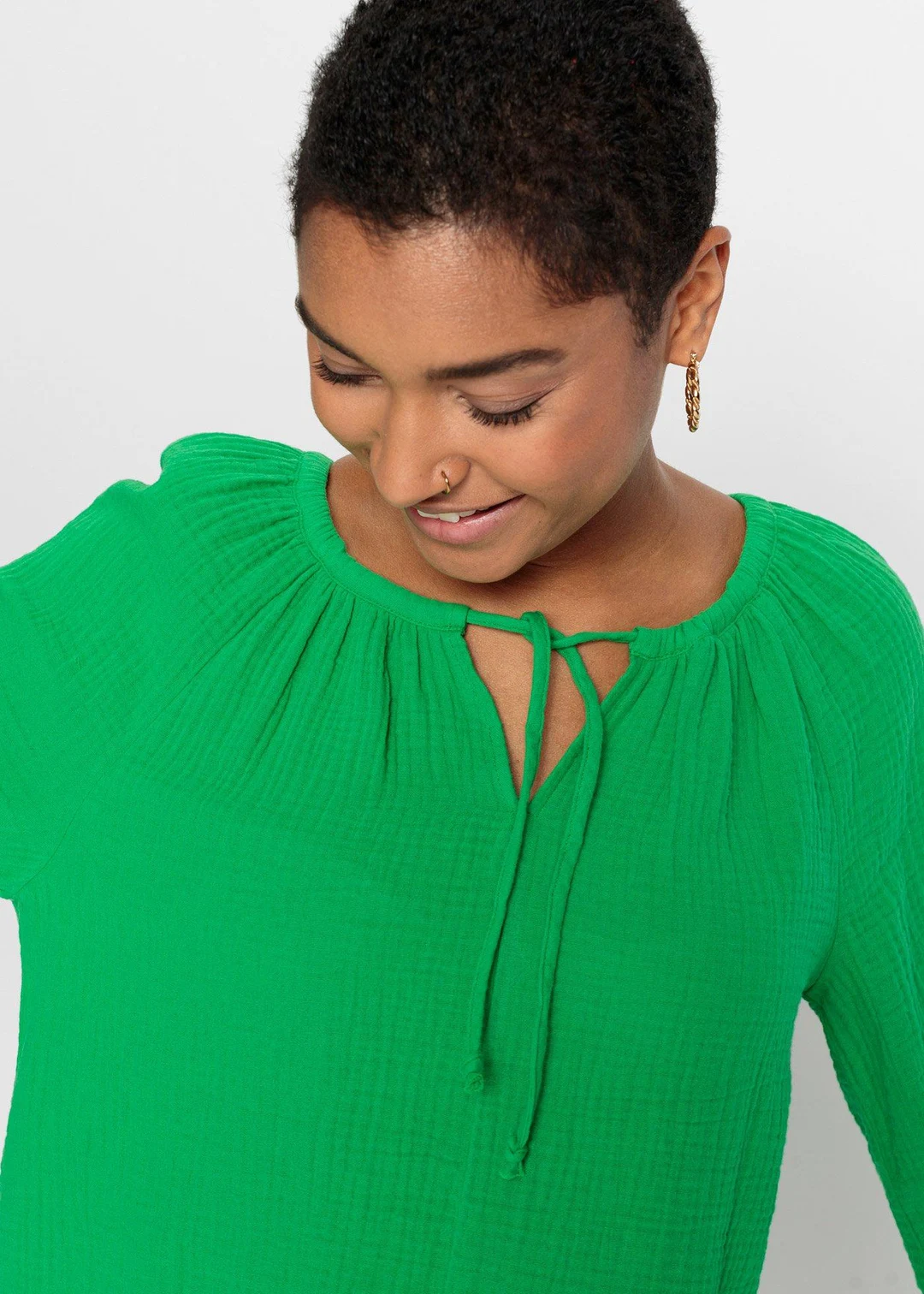 Blouse ample en gaze de coton - 3