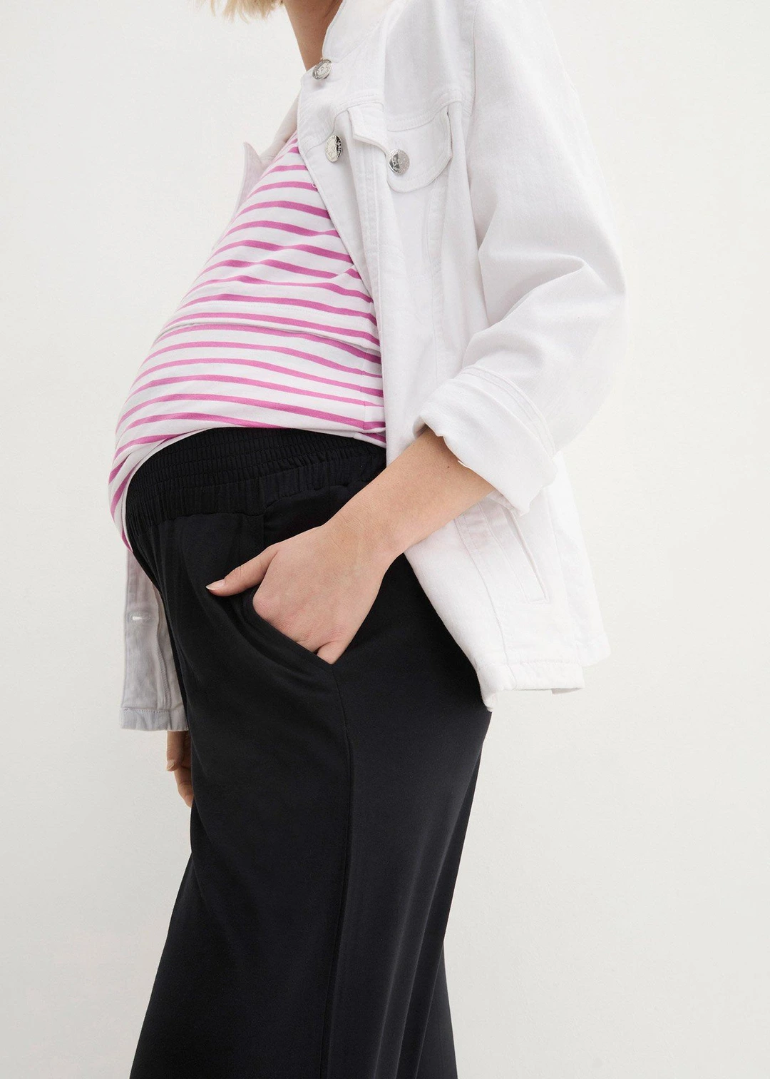 Jupe-culotte de grossesse ample en viscose douce - 3