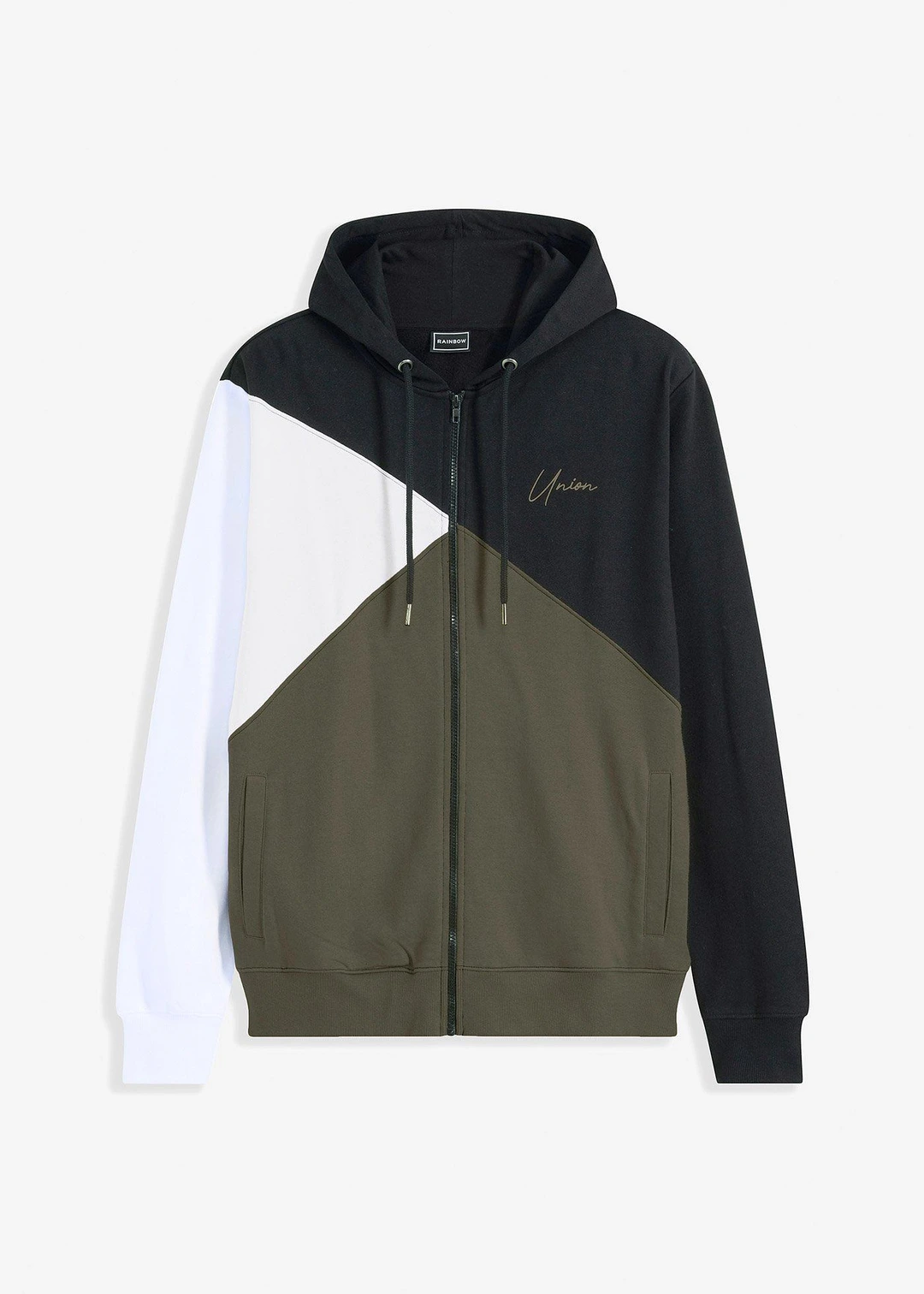Sweat zippé à capuche 100% coton