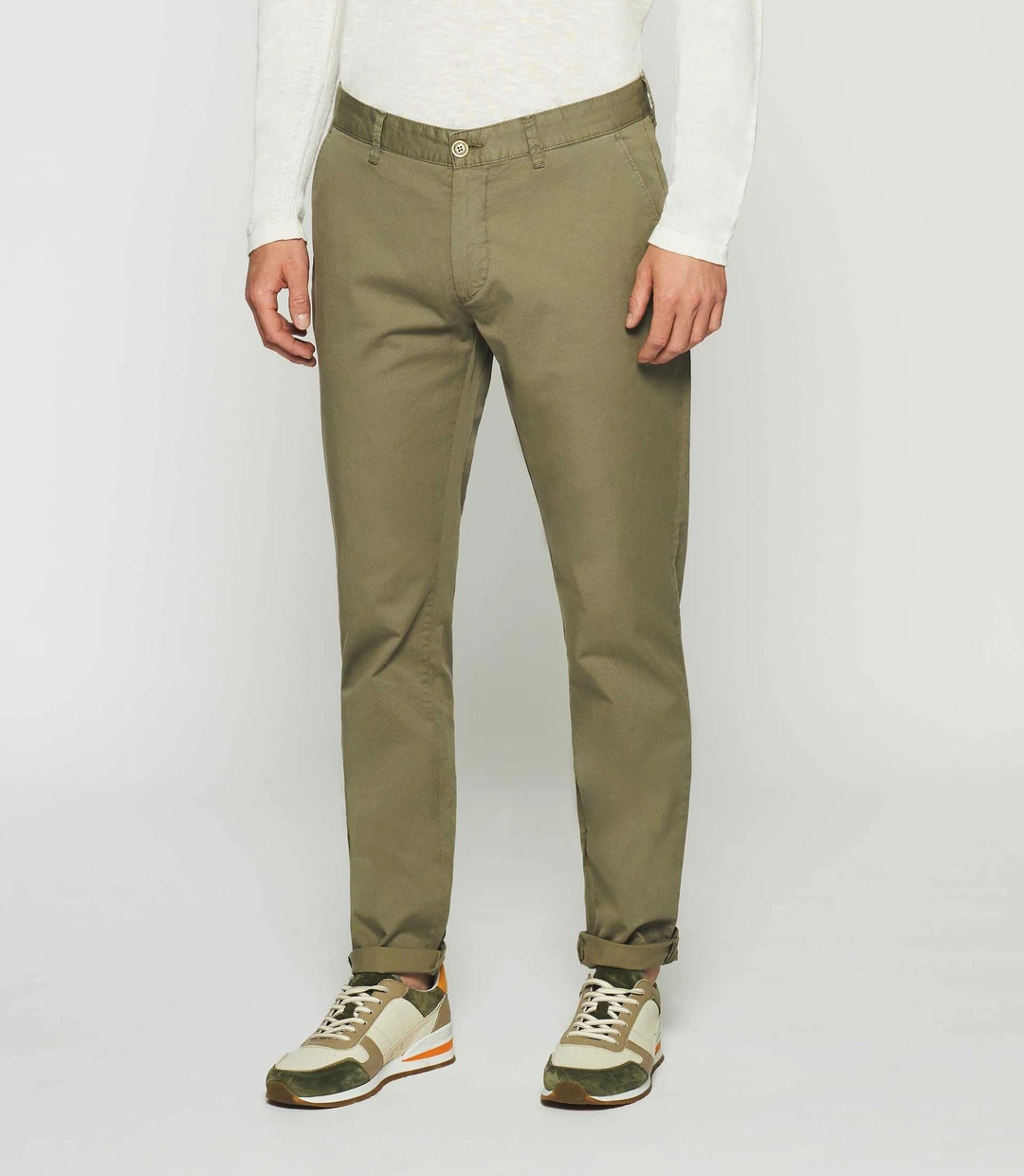IZAC - Pantalon slim à imprimé kaki PEPS