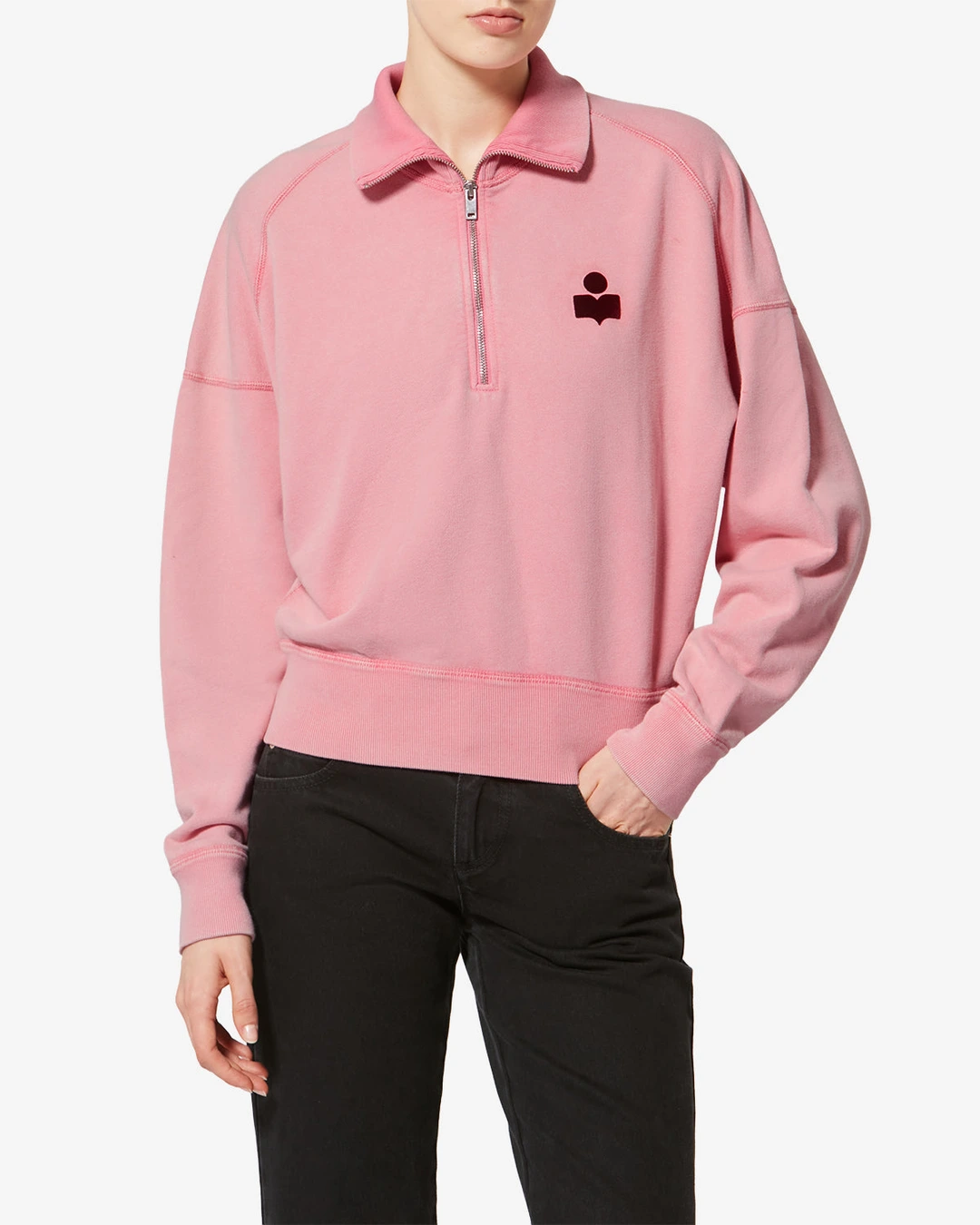 Sweat Shirt Ross - Femme - Bubblegum-bordeaux - Taille 42 - Marant Étoile - 5