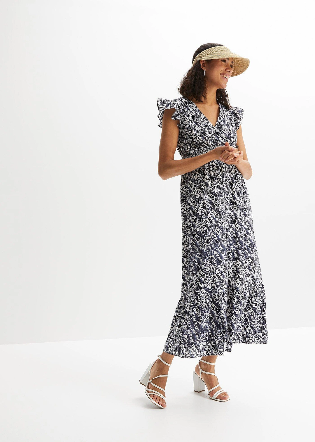 Robe longue à manches papillon - 2