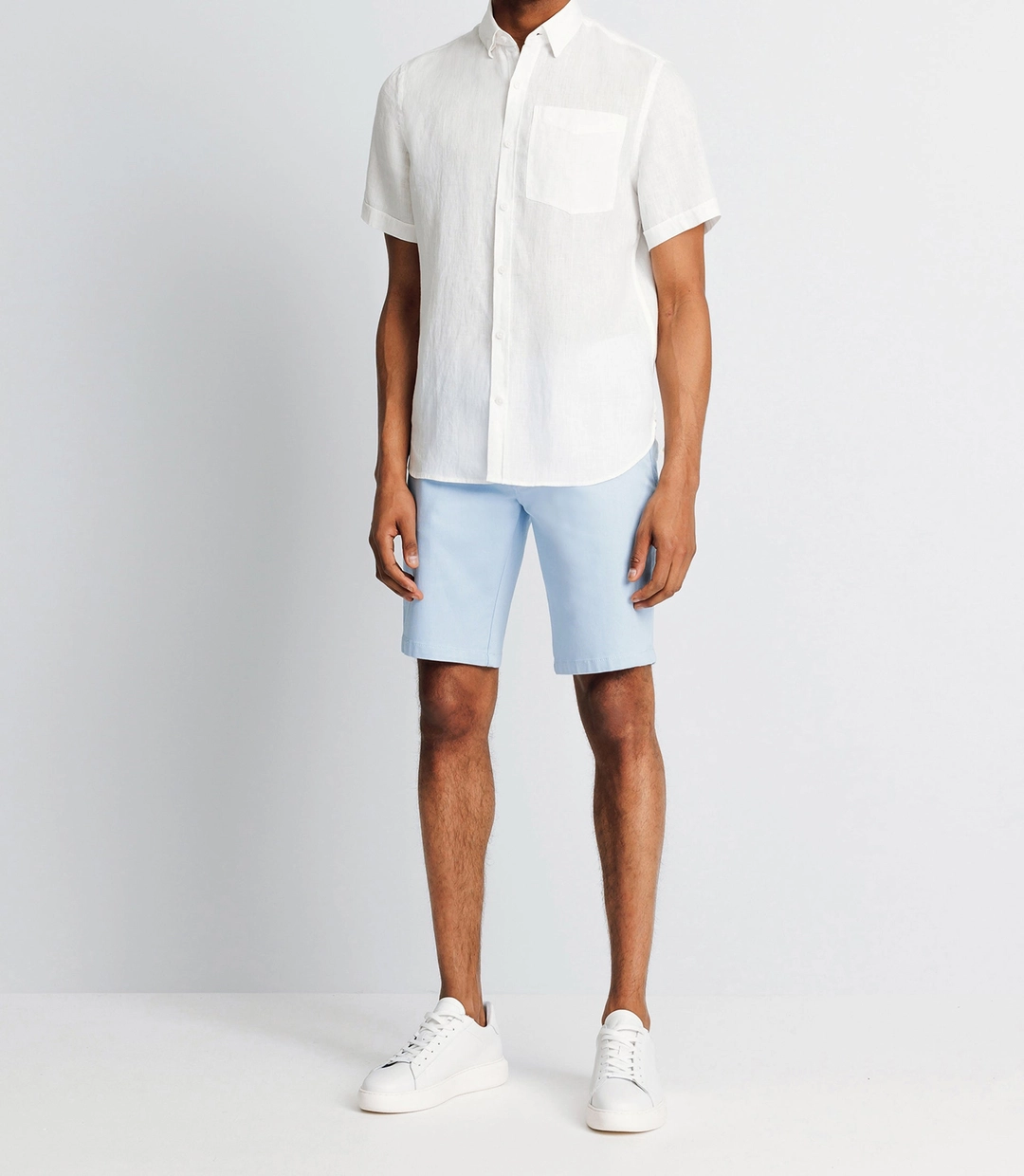 IZAC - Chemise casual en lin blanche
