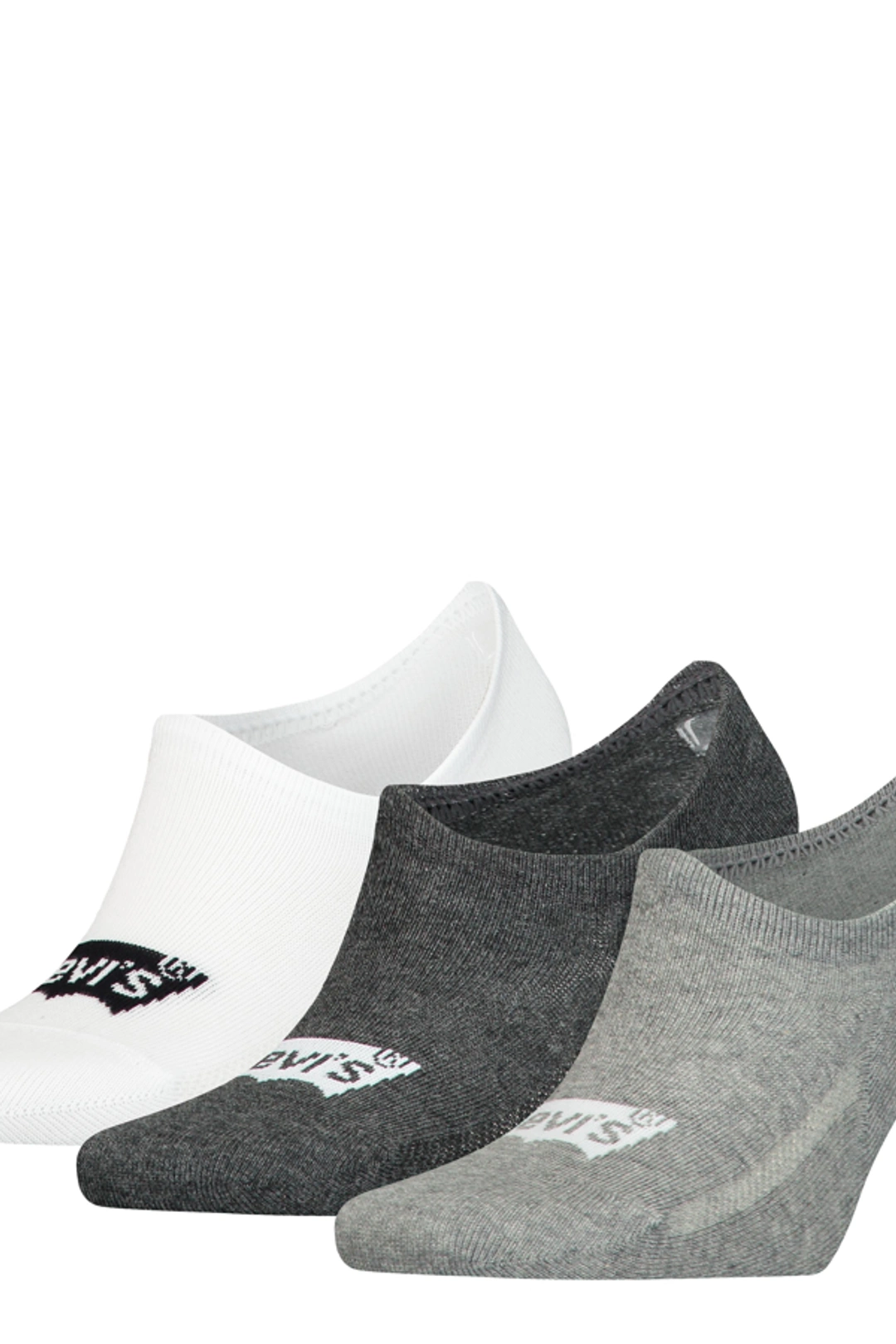 Levi's Chaussettes Basses En Coton Recyclé Logo Batwing Lot De 3 - Homme - Blanc / White - 43
