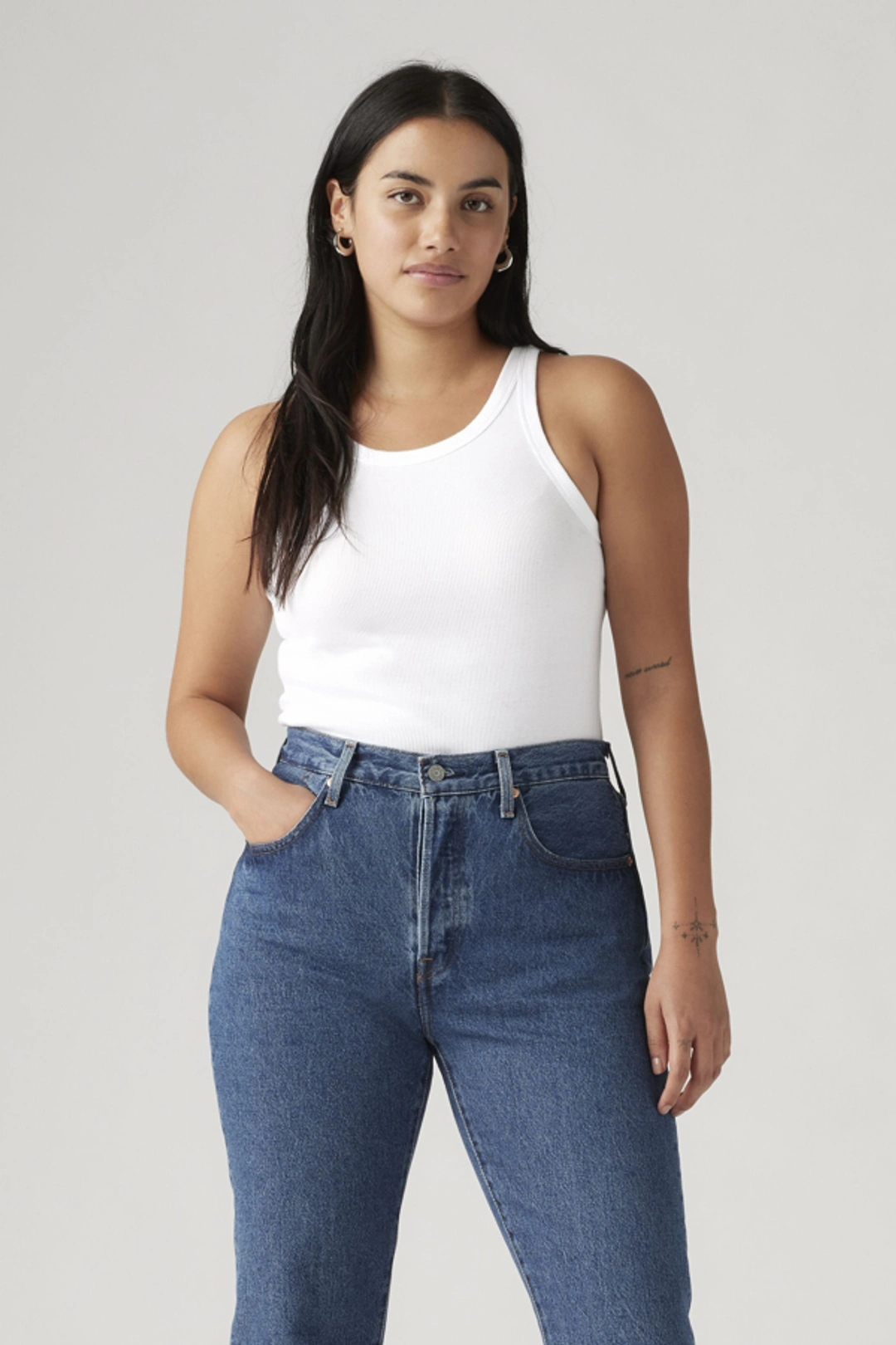 Levi's Débardeur Dos Nageur Essential - Femme - Bleu / Provincial Blue Garment Dye - XS - 2