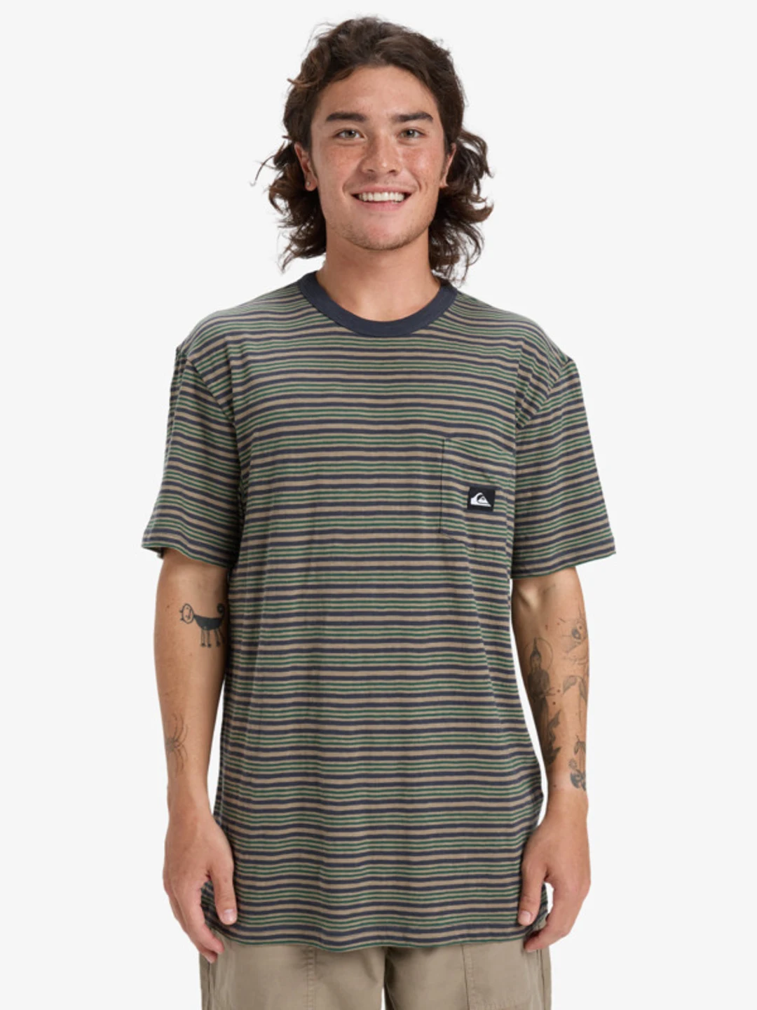 Onyx Striped - T-Shirt à manches courtes pour Homme Beige