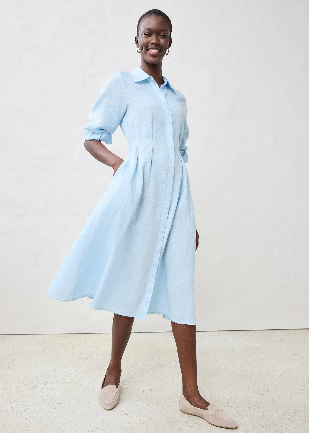 Robe-chemise 100% lin - 2