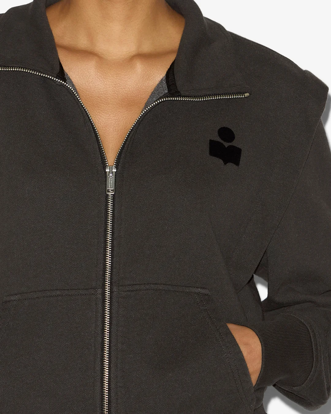 Sweatshirt Madilia - Femme - Noir Délavé - Taille 42 - Marant Étoile