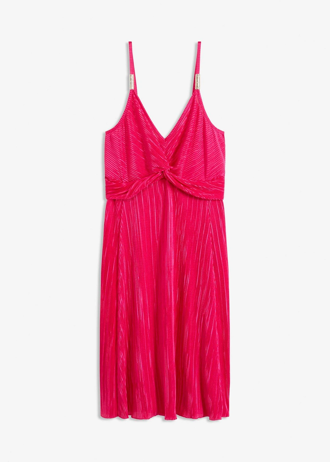 Robe courte en matière brillante et plissée