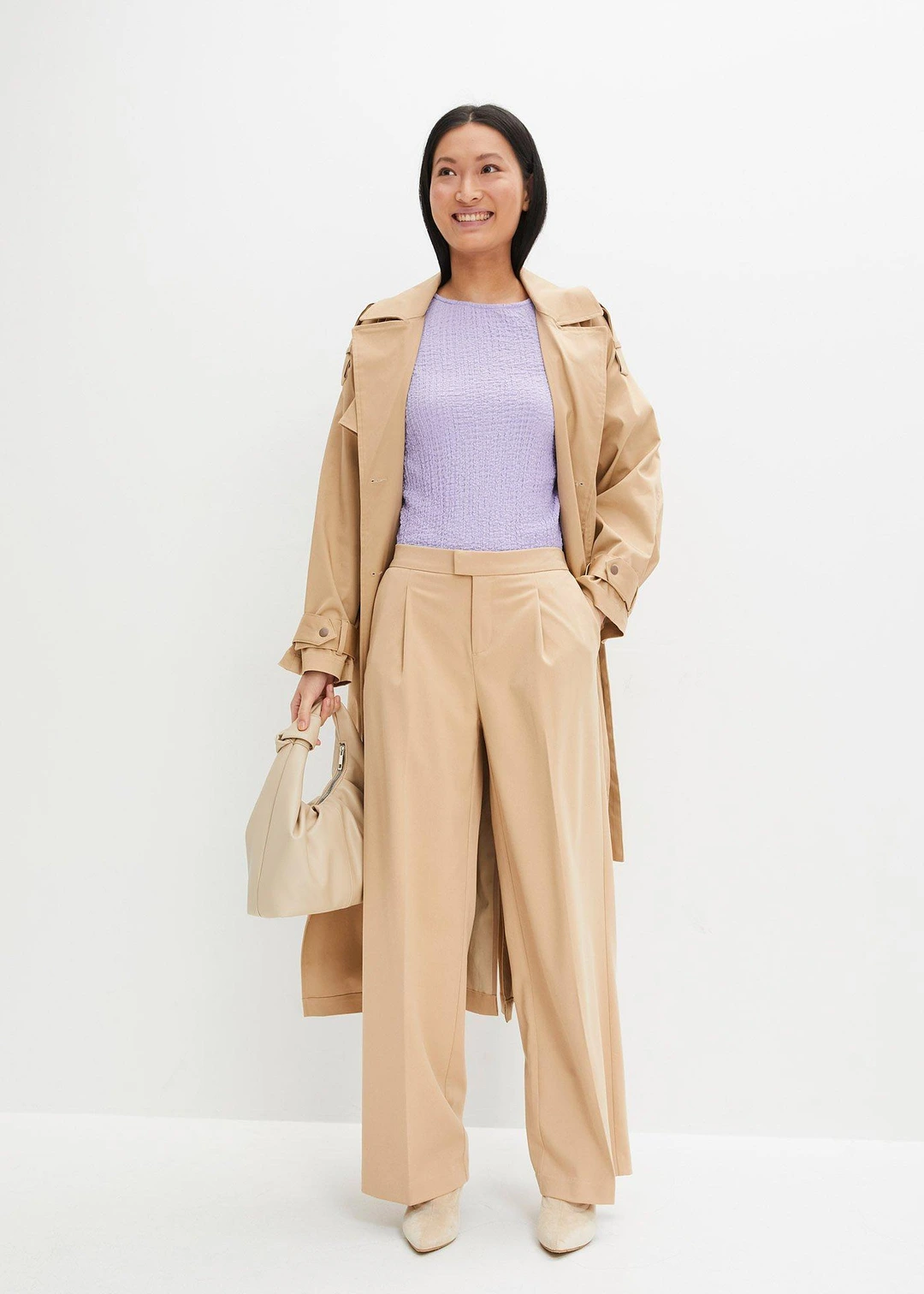 Pantalon à pinces et taille élastiquée - 2