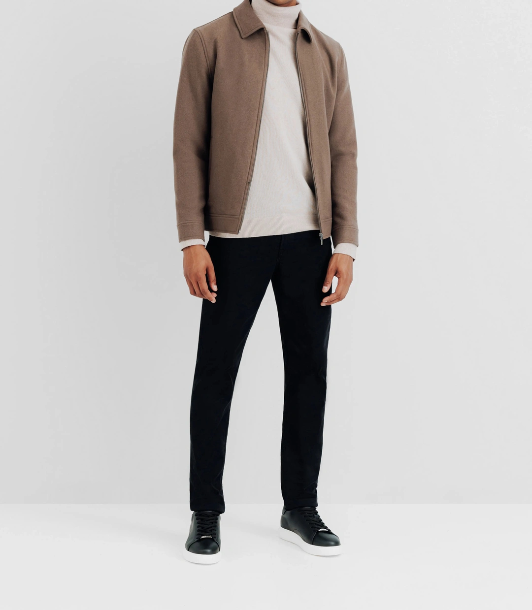 IZAC - Blouson en laine taupe
