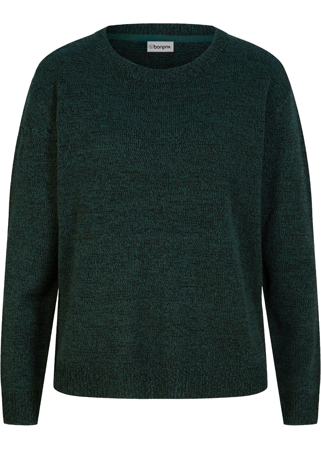 Pull en maille chinée à col rond
