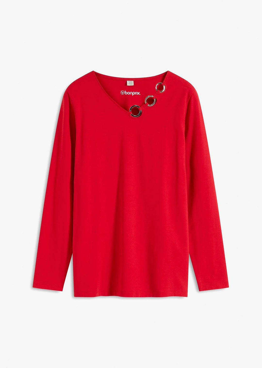 T-shirt manches longues détails œillets