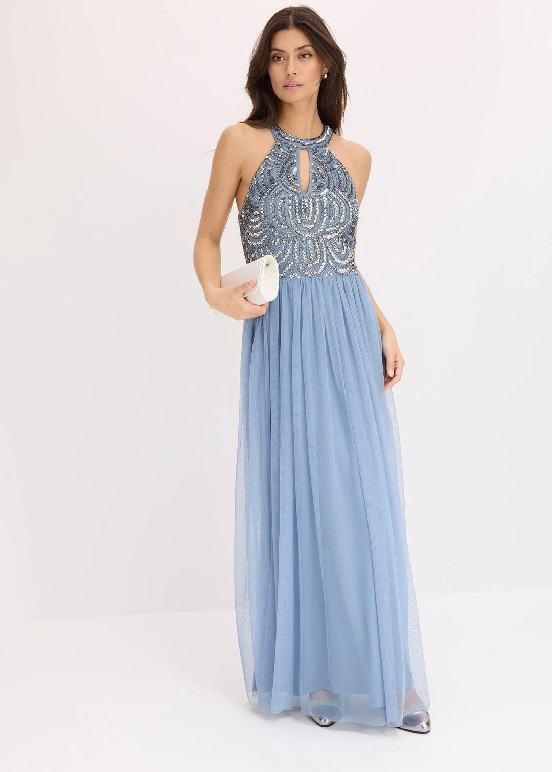 Robe longue brodée de sequins - 2