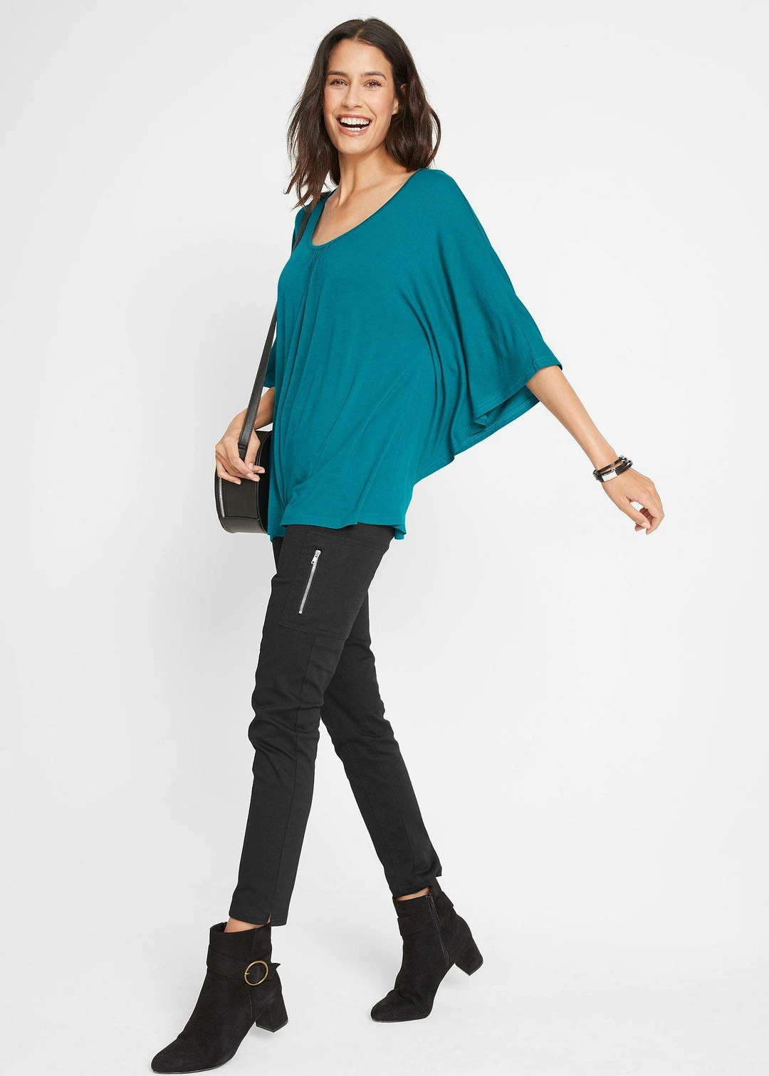 T-shirt en viscose à manches chauve-souris - 2