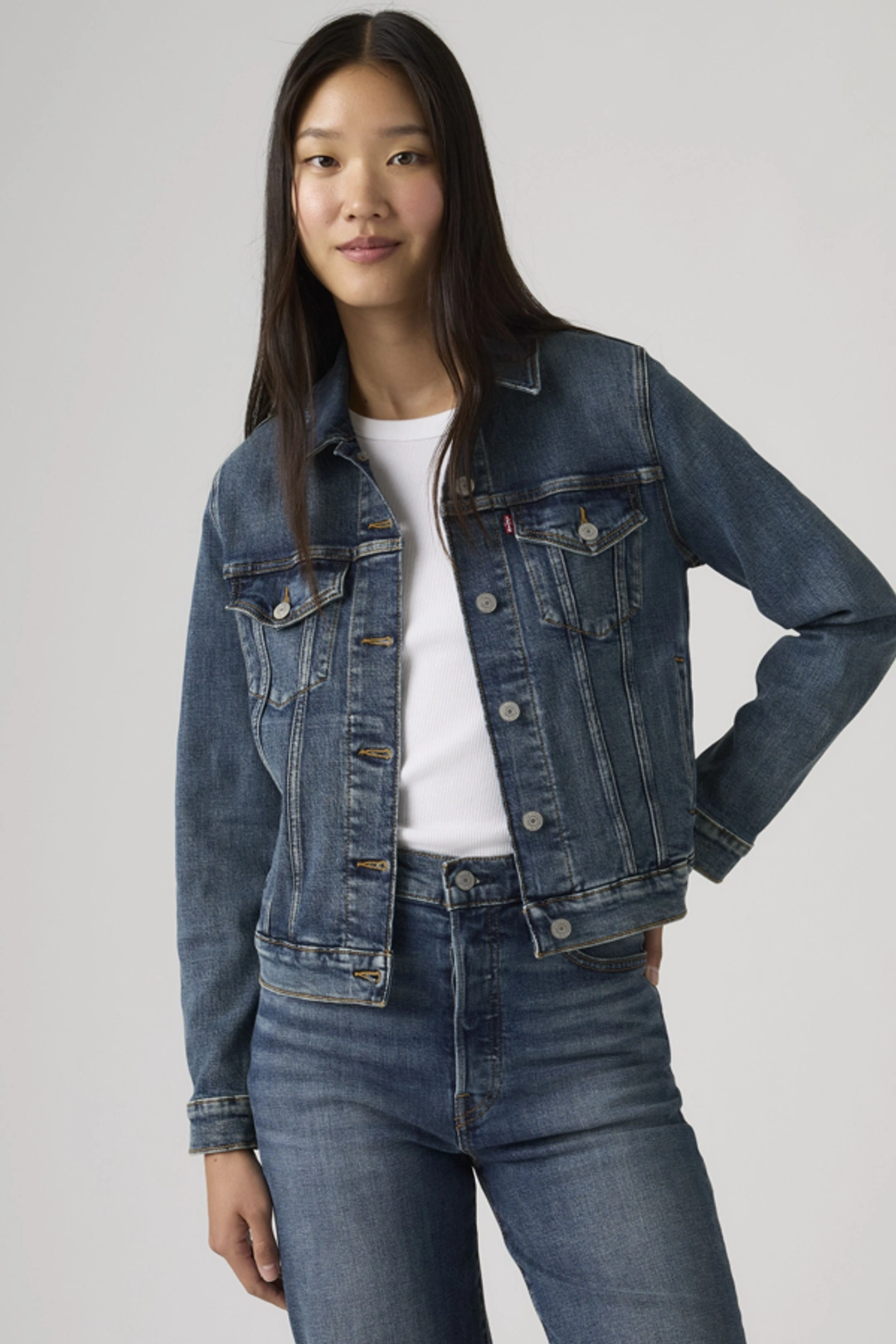 Levi's Veste Trucker Original - Femme - Blanc / Blank Impact - L