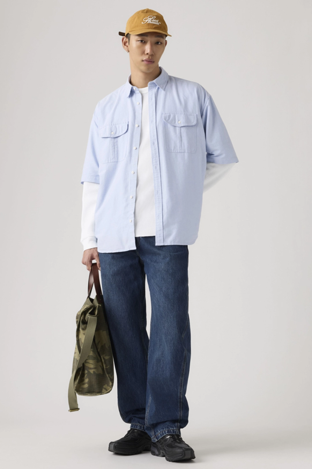 Levi's Chemise Manche Courte Pacifica Loose - Homme - Bleu / Allure - XL - 2
