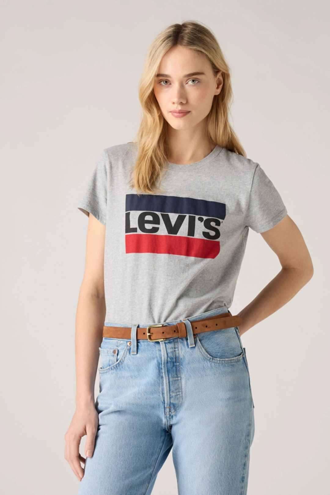Levi's T Shirt Perfect - Femme - Gris / Heather Grey - 2XS