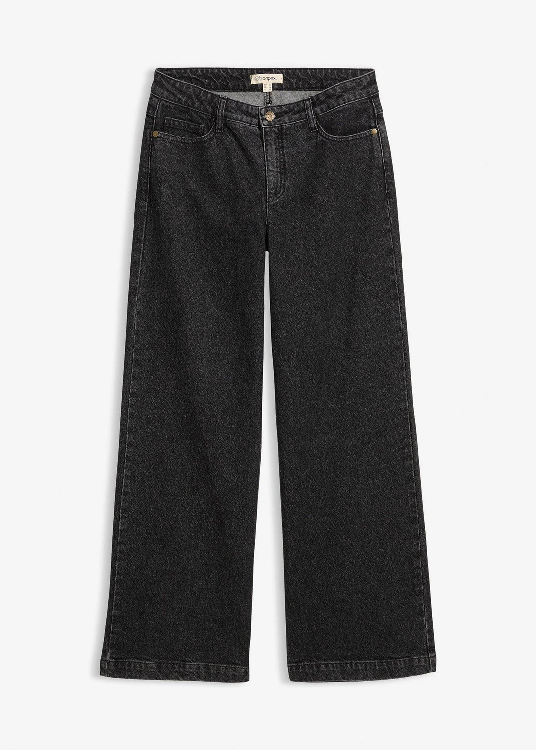 Jean large taille mi-haute, longueur sol