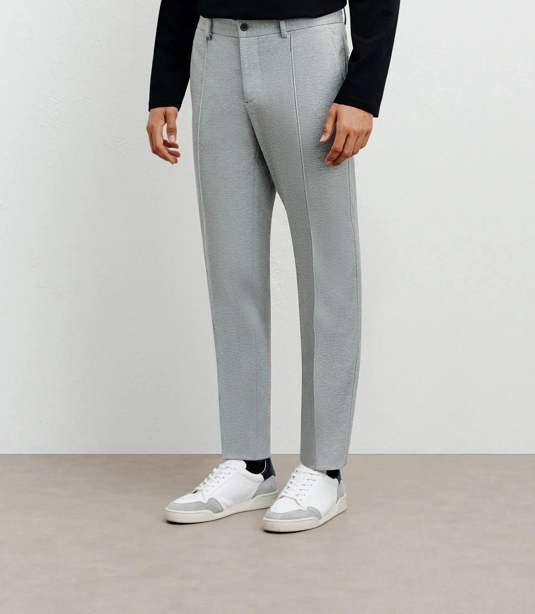 IZAC - Pantalon ville en maille gris