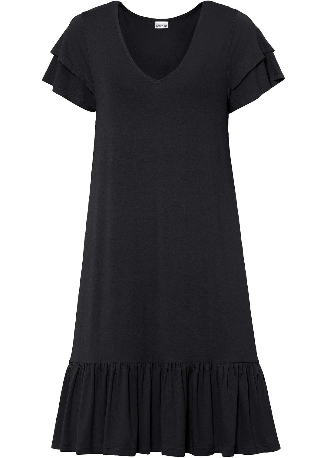 Robe en jersey viscose à volants