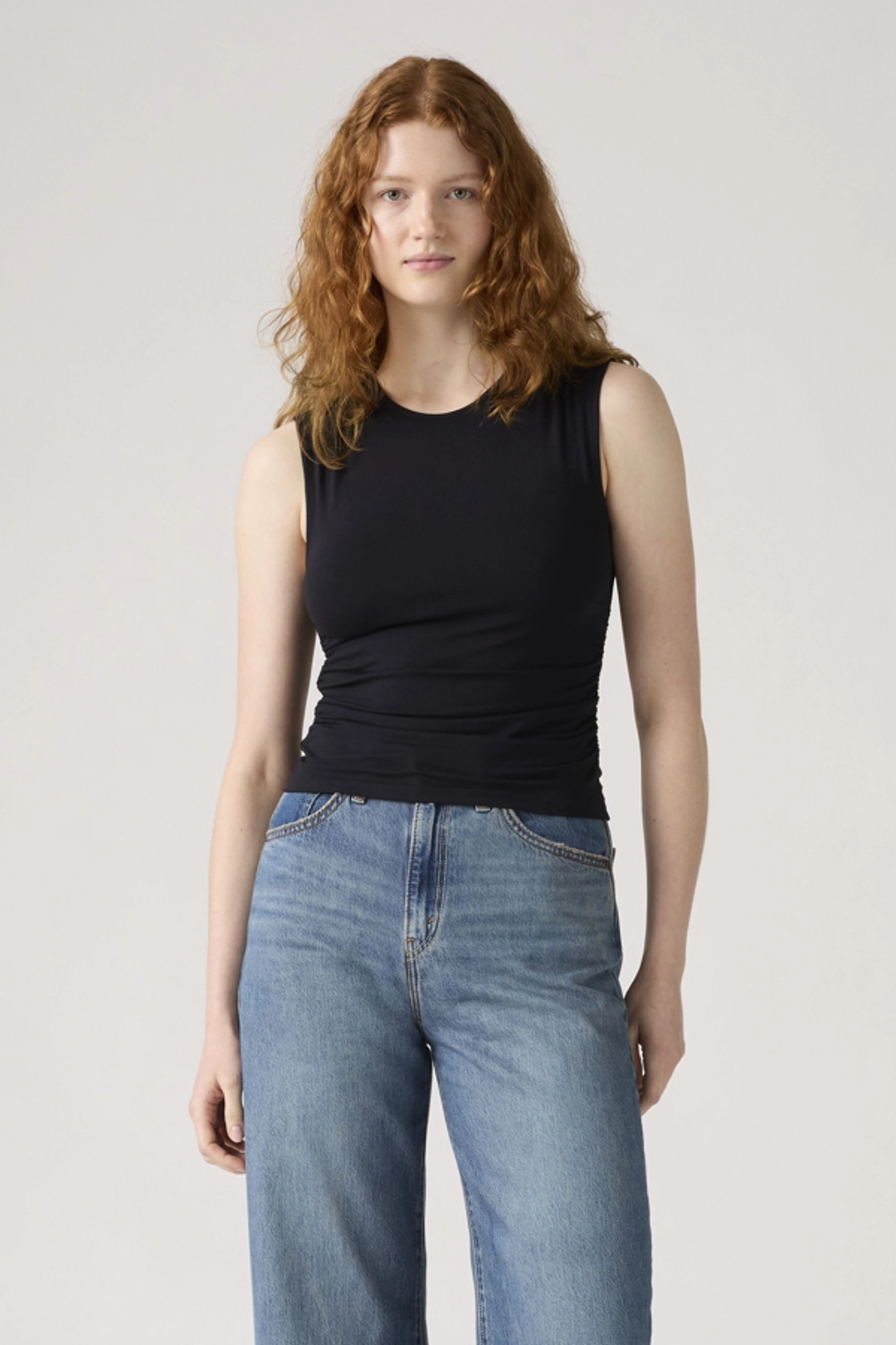 Levi's Haut Crystal Ruched - Femme - Noir / Anthracite Night - L