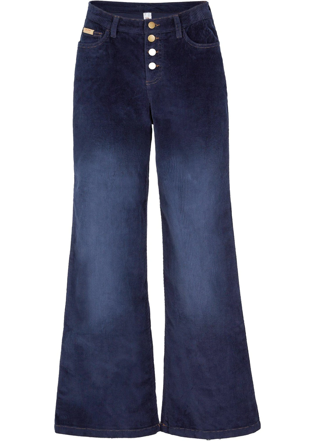 Pantalon large en velours côtelé extensible