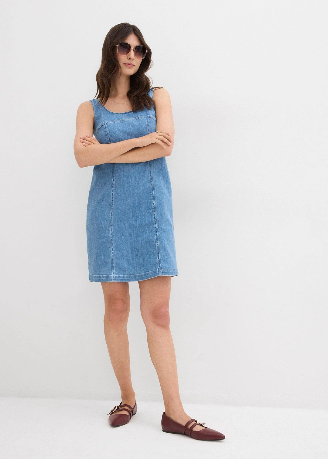 Robe en denim coton extensible - 2