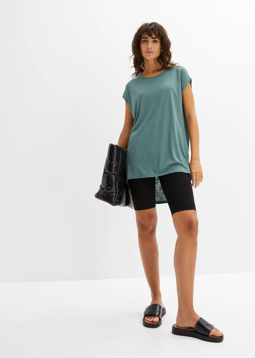 T-shirt long en viscose mélangée - 2
