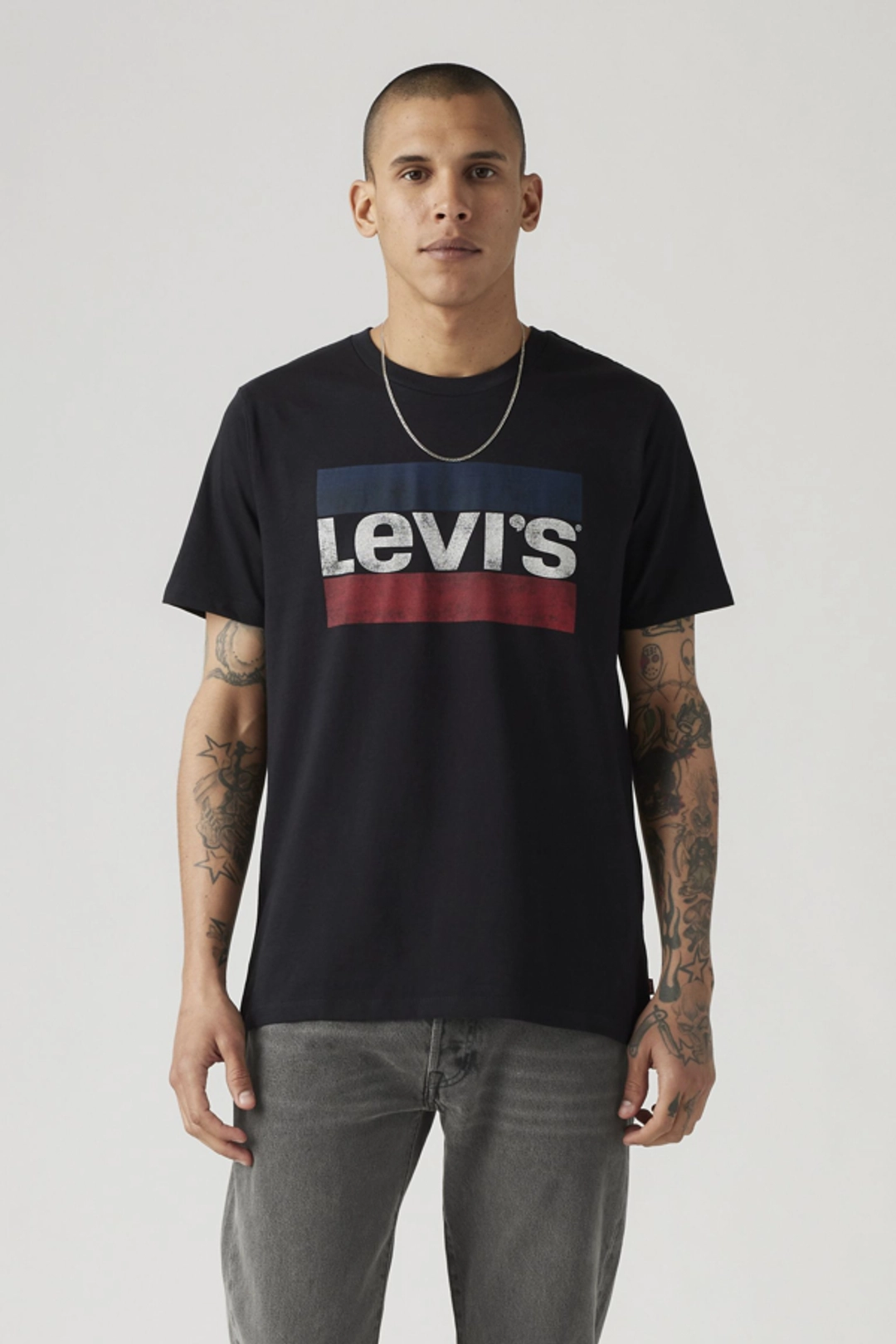 Levi's T Shirt Graphique Sportswear - Homme - Noir / Stonewashed Black - 2XL