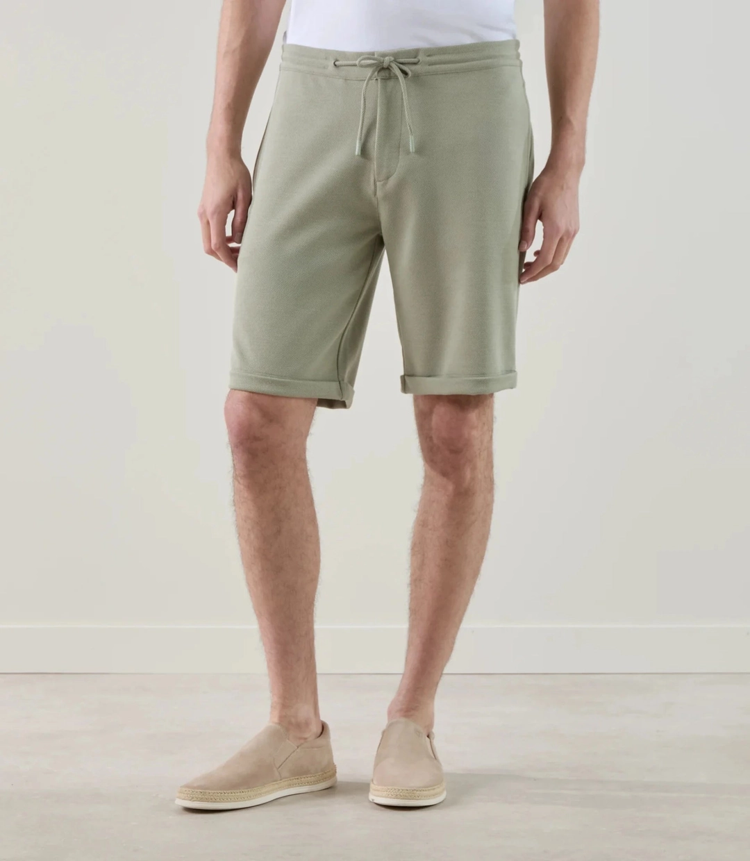 IZAC - Bermuda en maille kaki