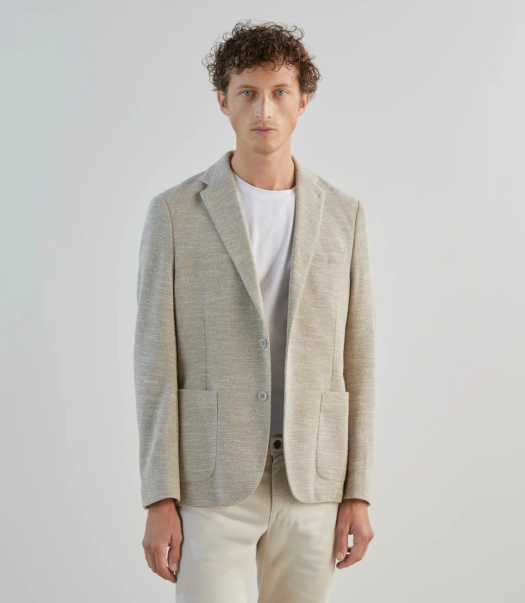 IZAC - Veste casual en maille beige