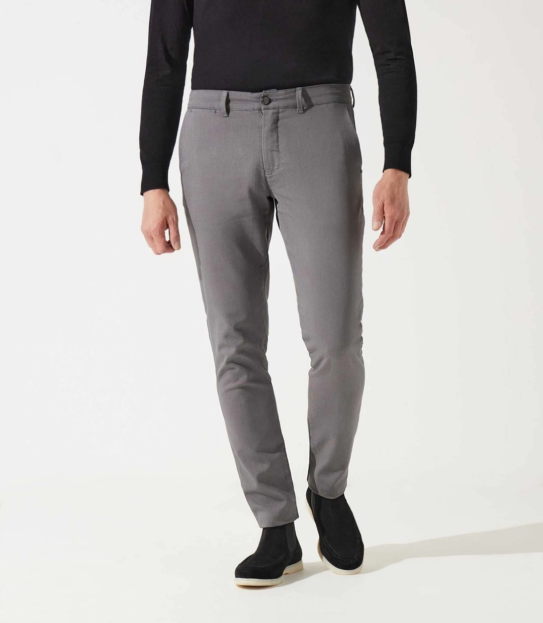 IZAC - Pantalon chino armuré anthracite VARFAIT