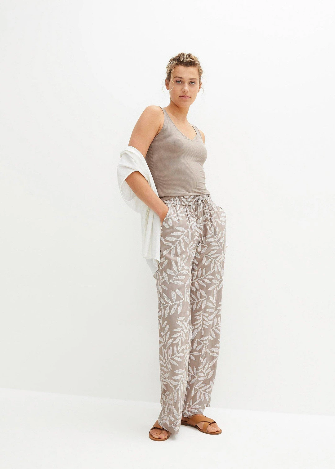 Pantalon palazzo en viscose