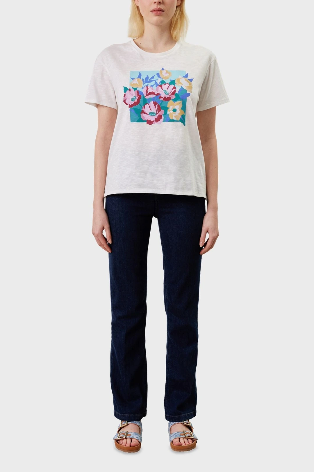 T-Shirt imprimé en 100% coton - AENOR - Bleu orageux