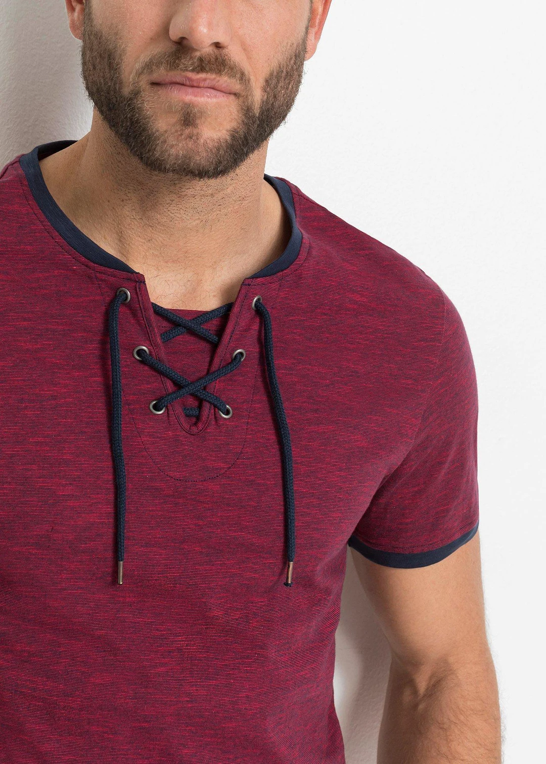 T-shirt en coton avec laçage - 3