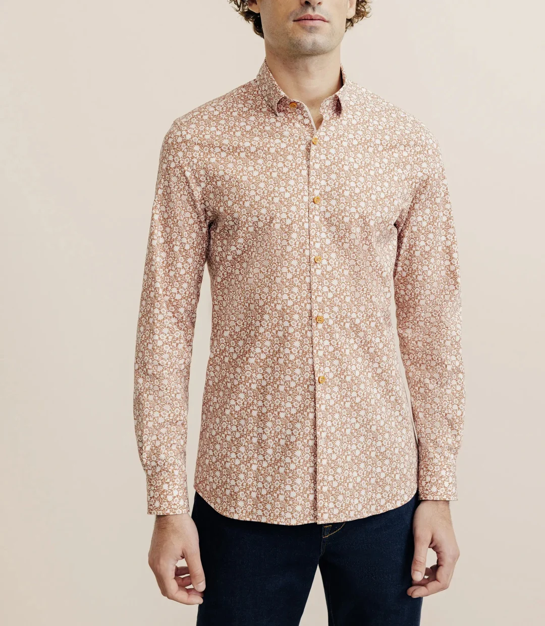 IZAC - Chemise 100% coton orange