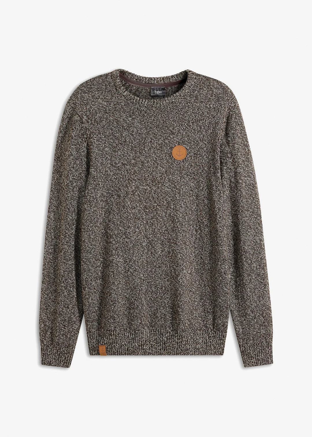 Pull col rond en coton mélangé