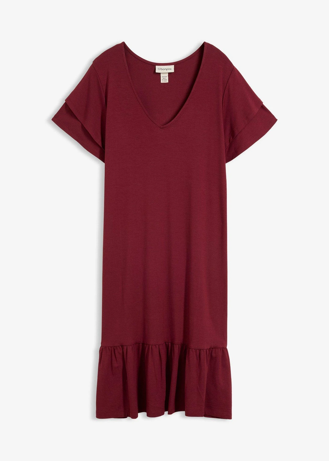 Robe en jersey viscose à volants