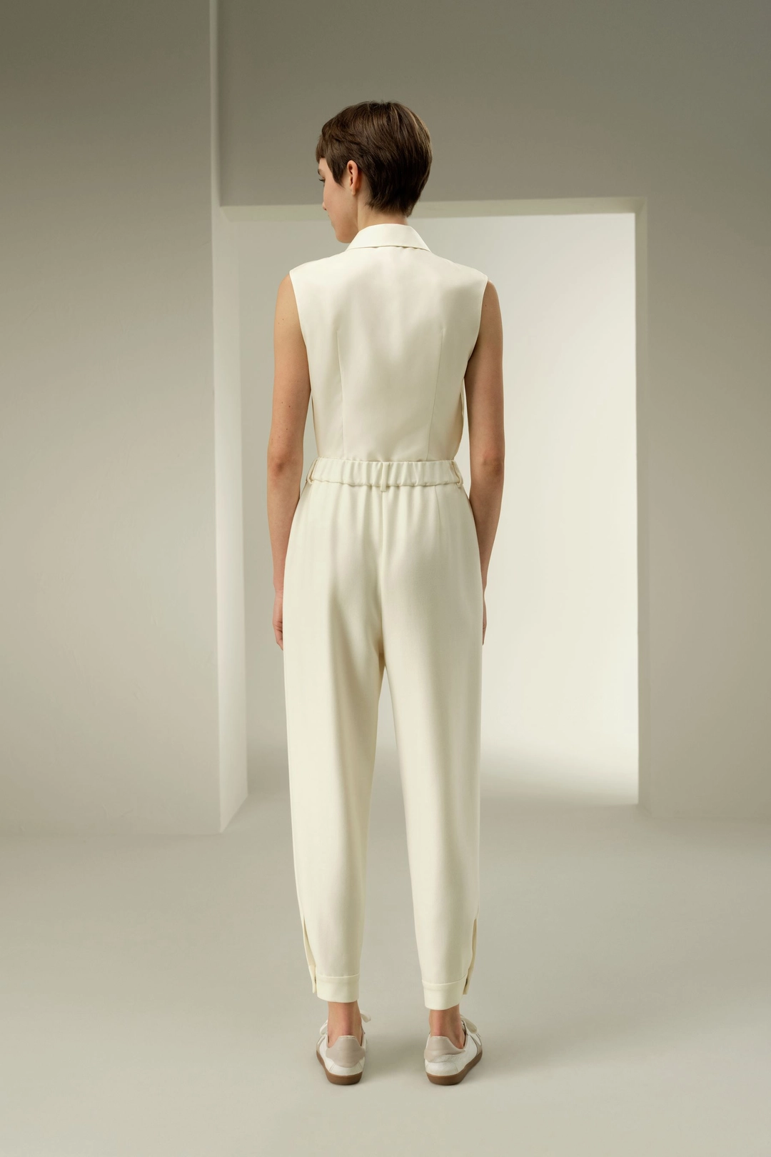 LILYSILK Pantalon En Laine Mérinos Style Sportif 95 % Laine, 5 % Soie Doux Pour La Peau Et Respirant Un Confort Inégalé Blanc Naturel 34
