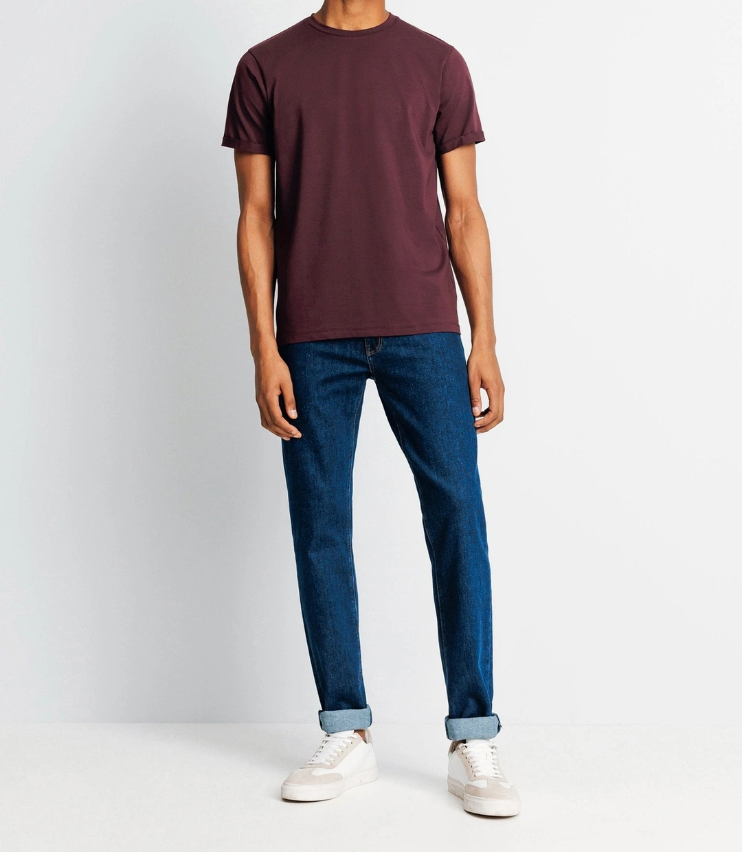 IZAC - T-shirt uni bordeaux